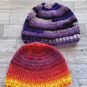 Crochet 3-6 years Purple Multi Color Beanie